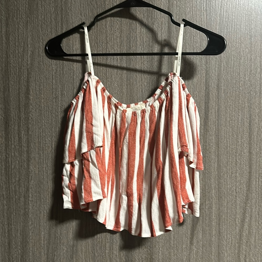 Cropped off the shoulder top